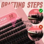 Gene false  smocuri Beautyful Eyelash Fluffy 80D de D/0,15/8-16mm - 200 smocuri FLF-210